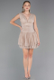 Short Beige Cocktail Dress ABK2670
