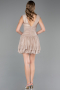 Short Beige Cocktail Dress ABK2670