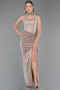 Long Beige Prom Gown ABU6378