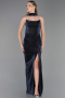 Long Navy Blue Prom Gown ABU6378