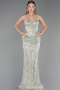 Long Mint Beaded Formal Plus Size Dress ABU6379