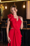 Long Red Chiffon Prom Gown ABU6354