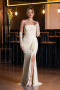 Long Yellow Dantelle Evening Dress ABU6355