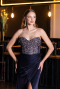 Long Navy Blue Evening Dress ABU6371