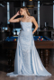 Long Light Blue Beaded Evening Dress ABU5511
