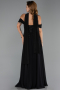 Long Black Chiffon Evening Dress ABU6390
