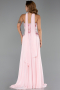 Long Powder Color Chiffon Evening Dress ABU6391