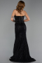 Long Black Dantelle Evening Dress ABU6392