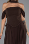 Long Brown Chiffon Evening Dress ABU6400