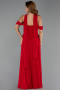 Long Red Chiffon Evening Dress ABU6400