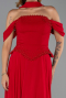 Long Red Chiffon Evening Dress ABU6400