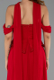 Long Red Chiffon Evening Dress ABU6400