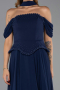 Long Navy Blue Chiffon Evening Dress ABU6400