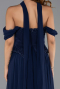Long Navy Blue Chiffon Evening Dress ABU6400