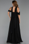 Long Black Chiffon Evening Dress ABU6400