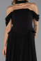 Long Black Chiffon Evening Dress ABU6400