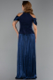 Long Navy Blue Chiffon Evening Dress ABU6402