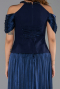 Long Navy Blue Chiffon Evening Dress ABU6402
