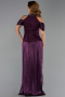 Long Plum Chiffon Evening Dress ABU6402