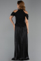 Long Black Chiffon Evening Dress ABU6402