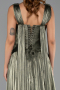 Long Olive Drab Chiffon Evening Dress ABU6403