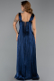 Long Navy Blue Chiffon Evening Dress ABU6403