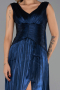 Long Navy Blue Chiffon Evening Dress ABU6403