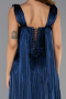 Long Navy Blue Chiffon Evening Dress ABU6403