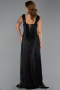 Long Black Chiffon Evening Dress ABU6403
