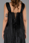 Long Black Chiffon Evening Dress ABU6403