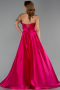Long Fuchsia Satin Evening Dress ABU4975