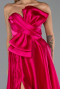 Long Fuchsia Satin Evening Dress ABU4975
