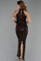 Long Brown Dantelle Evening Dress ABU6405