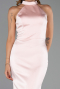 Long Powder Color Satin Prom Gown ABU6406