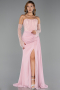 Long Powder Color Chiffon Evening Dress ABU5791