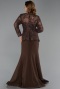 Long Brown Plus Size Evening Gown ABU6413