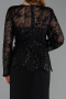 Long Black Plus Size Evening Gown ABU6413