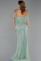 Long Mint Beaded Evening Dress ABU6411