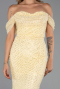 Long Yellow Beaded Evening Dress ABU6411