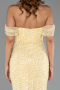 Long Yellow Beaded Evening Dress ABU6411