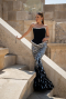 Long Black Scaly Haute Couture Dress ABU5953