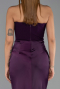 Long Purple Satin Mermaid Prom Dress ABU5820