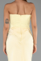 Long Yellow Satin Mermaid Prom Dress ABU5820