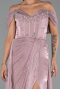 Powder Color Long Chiffon Evening Dress ABU6478