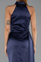 Short Navy Blue Satin Party Dress ABK2674