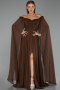 Long Brown Chiffon Evening Dress ABU3462