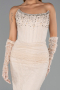 Long Beige Dantelle Evening Dress ABU5717