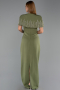 Long Olive Drab Evening Dress ABU5889