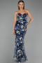 Long Navy Blue Evening Dress ABU6424