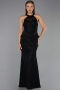 Long Black Dantelle Evening Dress ABU6425
